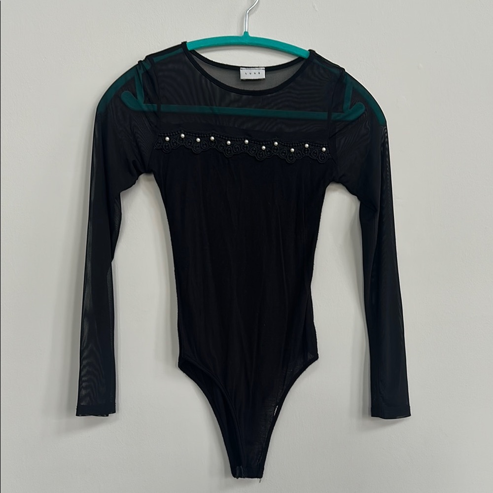 Luxe Black Sheer Bodysuit